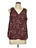 Jennifer Lopez 100% Polyester Burgundy Sleeveless Blouse Size M - photo 1