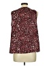 Jennifer Lopez 100% Polyester Burgundy Sleeveless Blouse Size M - photo 2