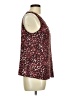 Jennifer Lopez 100% Polyester Burgundy Sleeveless Blouse Size M - photo 4