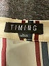 Timing 100% Polyester Stripes Ivory 3/4 Sleeve Blouse Size L - photo 7