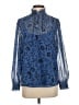 Ann Taylor 100% Polyester Blue Long Sleeve Blouse Size S - photo 1