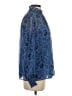 Ann Taylor 100% Polyester Blue Long Sleeve Blouse Size S - photo 4