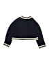 Zara Chevron-herringbone Blue Pullover Sweater Size 9 - 10 - photo 2
