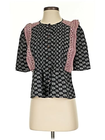 Veronica Beard Short Sleeve Silk Top (view 1)