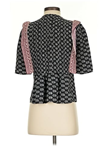 Veronica Beard Short Sleeve Silk Top (view 2)