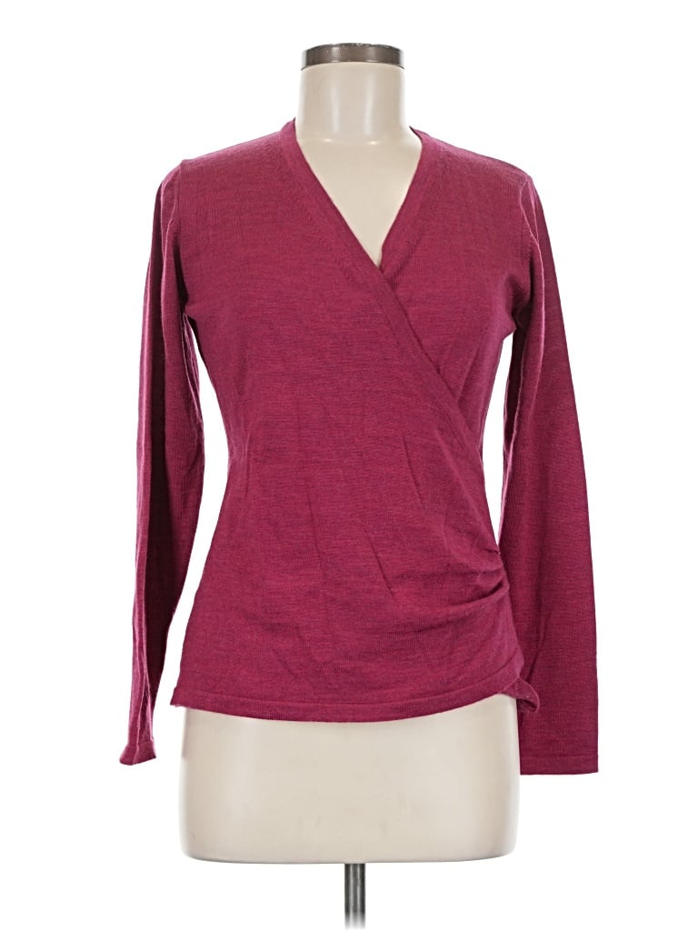 Pre-owned Kettlewell Wool Cardigan Sweater In Burgundy