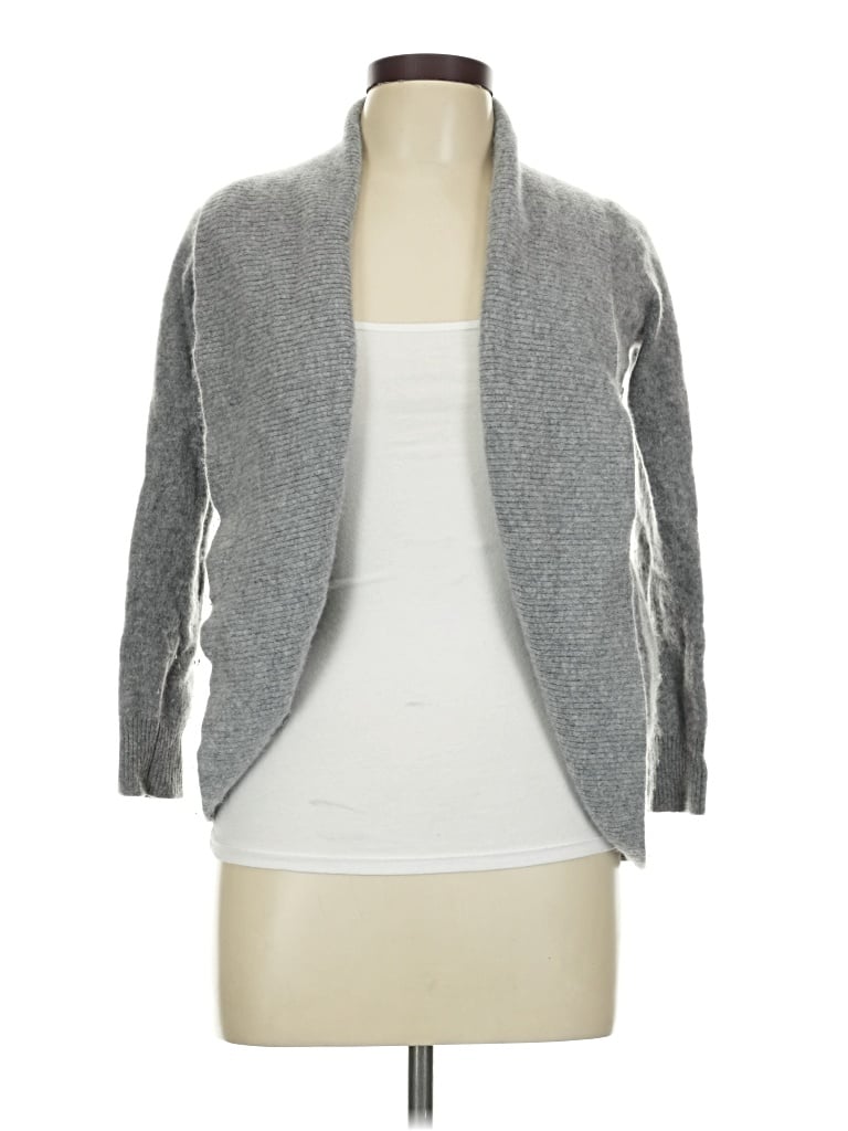 Pre-owned Quince Cashmere Cardigan Sweater In Gray