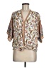 GiGio 100% Rayon Tan Short Sleeve Blouse Size M - photo 1