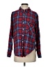 Aerie Plaid Red Long Sleeve Button-Down Shirt Size S - photo 1