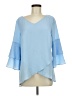 AGB Blue 3/4 Sleeve Blouse Size M - photo 1