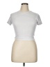 Love Streak Silver Short Sleeve Turtleneck Size XL - photo 1