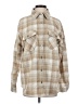 Altar'd State 100% Polyester Plaid Tan Long Sleeve Blouse Size S - photo 1