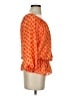Vince Camuto 100% Polyester Orange 3/4 Sleeve Blouse Size S - photo 4