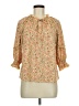 MELLODAY Yellow 3/4 Sleeve Blouse Size M - photo 1