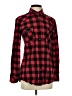 Matchstick 100% Cotton Plaid Red Long Sleeve Button-Down Shirt Size S - photo 1