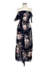 Unbranded 100% Polyester Floral Blue Casual Dress Size M - photo 1