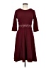 Assorted Brands Solid Burgundy Casual Dress Size 8 - photo 1