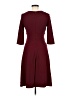 Assorted Brands Solid Burgundy Casual Dress Size 8 - photo 2
