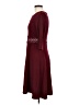 Assorted Brands Solid Burgundy Casual Dress Size 8 - photo 5