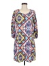 Karlie 100% Polyester Print Blue Pink Casual Dress Size M - photo 1