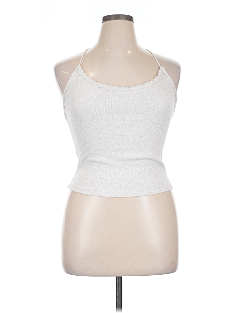 Pre-owned American Eagle Outfitters Tank Top Silver Halter Neckline Tops