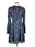 Slate & Willow Paisley Blue Cocktail Dress Size 4 - photo 1