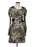 Madison Marcus Animal Print Silver Cocktail Dress Size S - photo 1