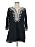 Calypso St. Barth 100% Cotton Black 3/4 Sleeve Blouse Size Med (1) - photo 1