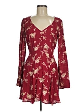 knee length dresses for ladies Reformation // Pink & Multicolour Linen Printed Adria Dress  VSP  Consignment