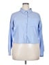 Assorted Brands Houndstooth Blue Long Sleeve Blouse Size XXL - photo 1