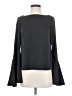 Anthropologie 100% Polyester Gray Black Long Sleeve Blouse Size XS - photo 1