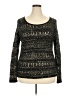 City Chic Metallic Black Pullover Sweater Size 18 Plus (M) - photo 1