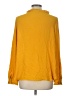 Ann Taylor LOFT 100% Polyester Yellow Long Sleeve Blouse Size L - photo 2