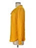 Ann Taylor LOFT 100% Polyester Yellow Long Sleeve Blouse Size L - photo 5