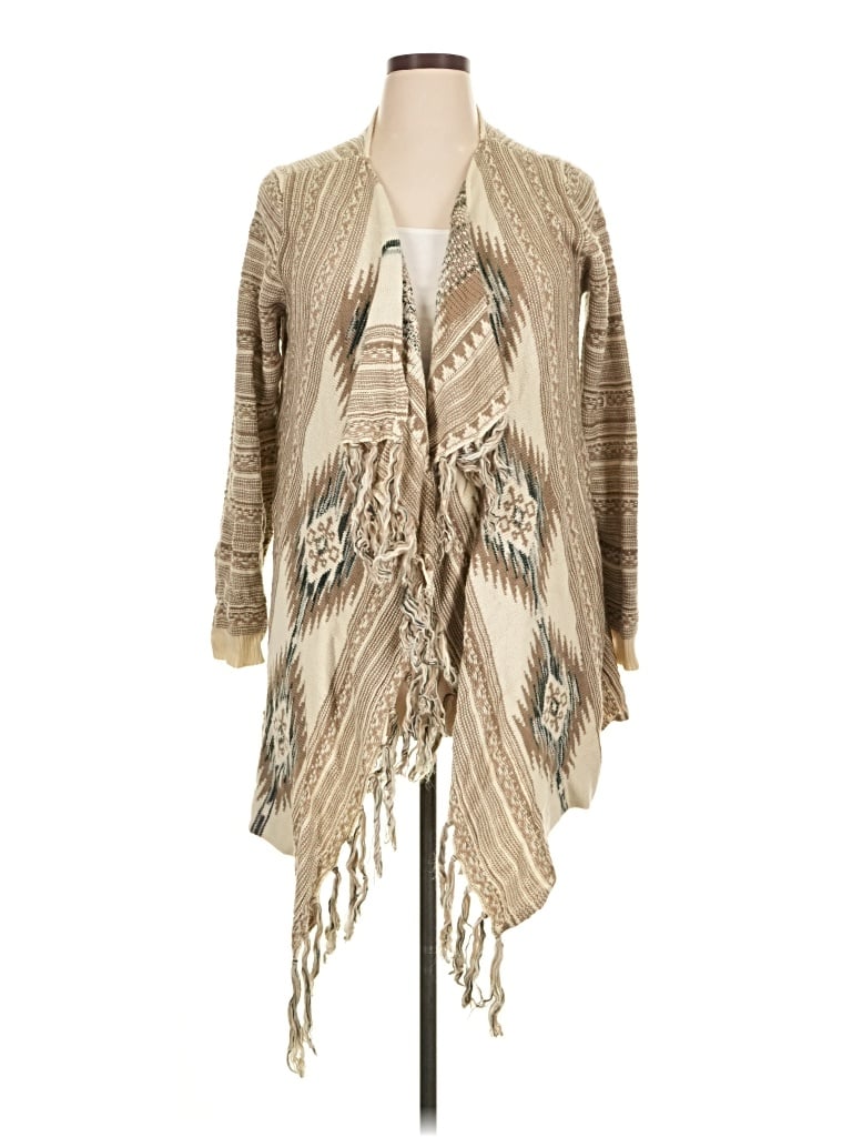 Pre-owned One World Cardigan Sweater In Brown