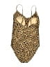 Summersalt Animal Print Gold One Piece Swimsuit Size 12LT - photo 2