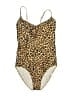 Summersalt Animal Print Gold One Piece Swimsuit Size 12LT - photo 1
