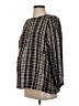 Hatch 100% Viscose Houndstooth Gray Long Sleeve Blouse Size Sm Maternity (1) - photo 1