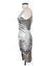 Olive Tree 100% Polyester Metallic Silver Cocktail Dress Size S - photo 5