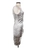 Olive Tree 100% Polyester Metallic Silver Cocktail Dress Size S - photo 4