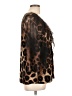Susan Lawrence 100% Polyester Animal Print Brown 3/4 Sleeve Blouse Size L - photo 4