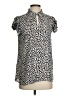 T Tahari 100% Polyester Animal Print Black Short Sleeve Blouse Size S - photo 1