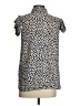 T Tahari 100% Polyester Animal Print Black Short Sleeve Blouse Size S - photo 2