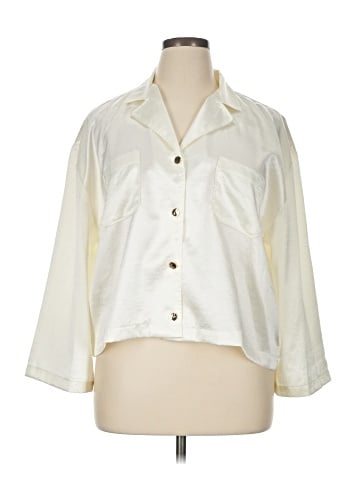 Calligraphie 3/4 Sleeve Button-Down Shirt (view 1)