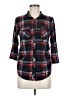 Eden & Olivia 100% Polyester Plaid Black 3/4 Sleeve Blouse Size M - photo 1