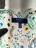 Kaari Blue 100% Polyester Blue White 3/4 Sleeve Blouse Size XS - photo 7