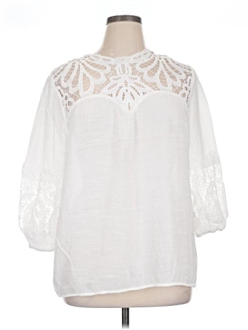 Indigo Rose 3/4 Sleeve Blouse (view 1)