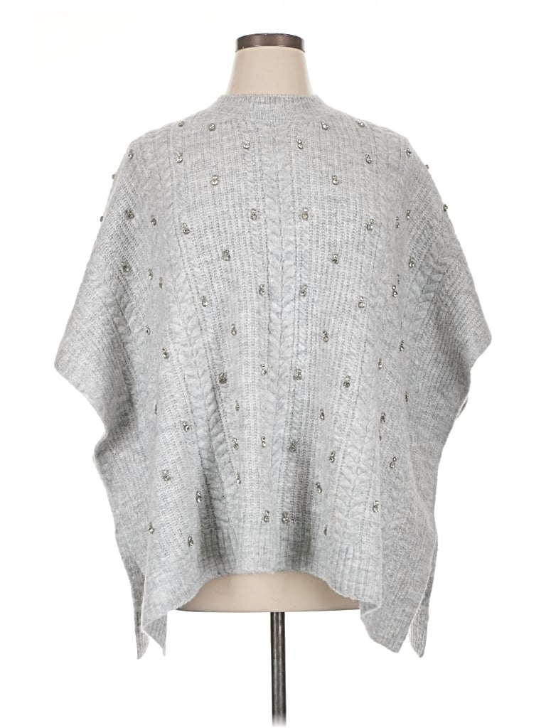 Pre-owned Chico's Poncho In Silver