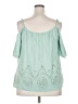 Torrid 100% Rayon Green 3/4 Sleeve Blouse Size 2X Plus (2) - photo 2