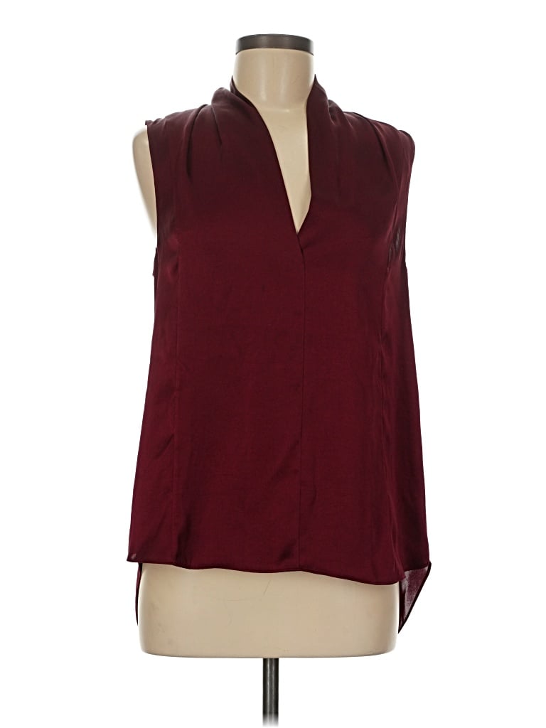 Pre-owned R | Label Sleeveless Blouse In Burgundy